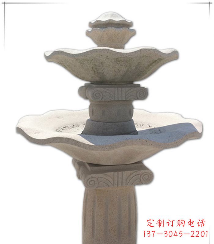 辽阳大理石多层喷泉石雕 (5)