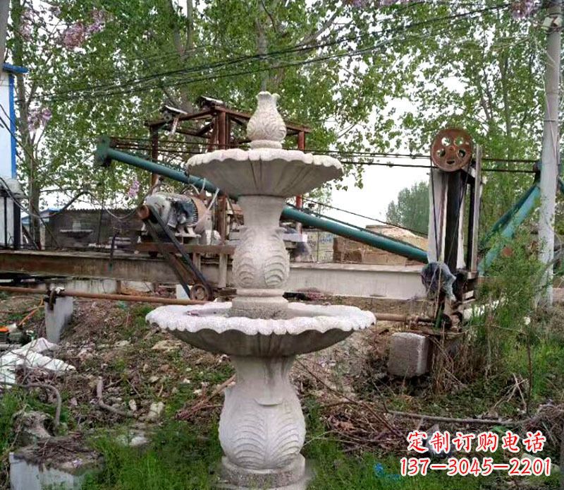 辽阳大理石多层喷泉石雕 (6)