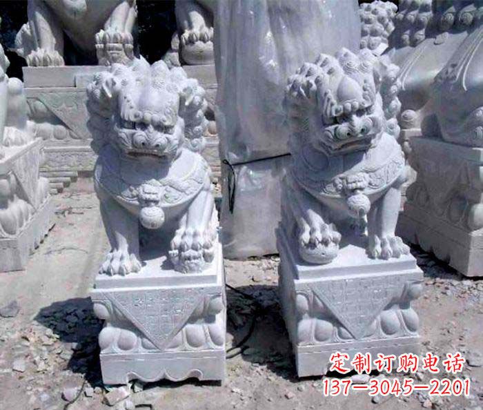 辽阳大理石仿古石狮子