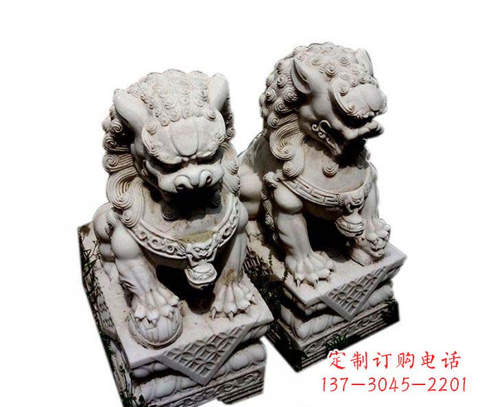 辽阳大理石仿古石狮子雕塑