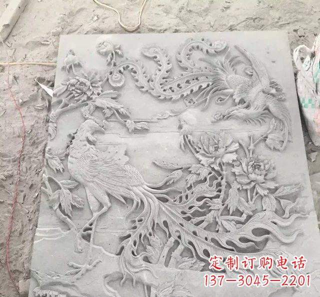 辽阳大理石凤凰浮雕