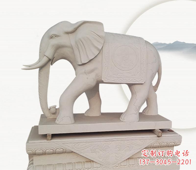 辽阳大理石公园大象雕塑