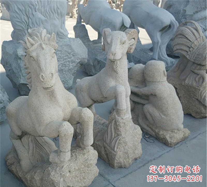 辽阳大理石公园动物雕塑