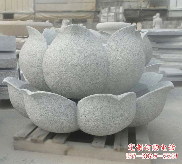 辽阳高雅精美的大理石公园莲花喷泉雕塑