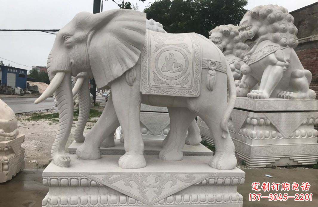 辽阳大理石大象雕塑