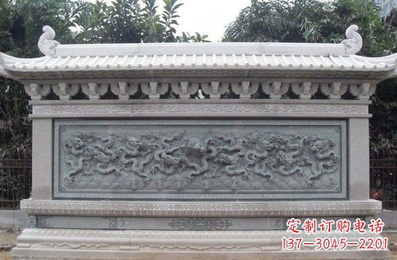 辽阳大理石九龙壁雕塑