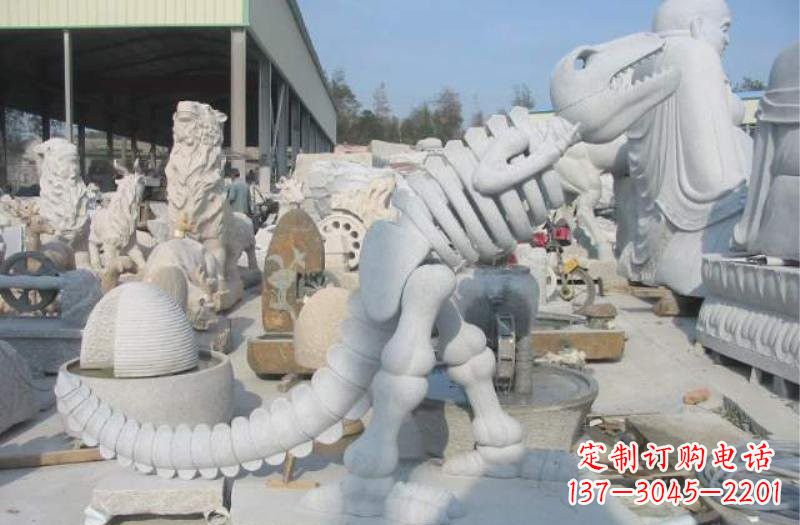 辽阳大理石恐龙化石石雕