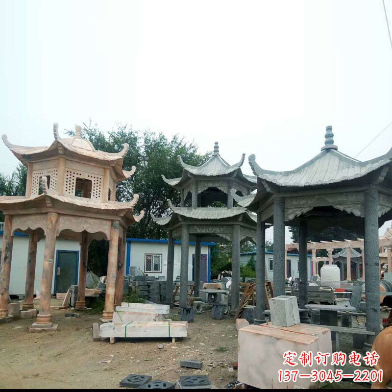 辽阳精美大理石凉亭雕塑