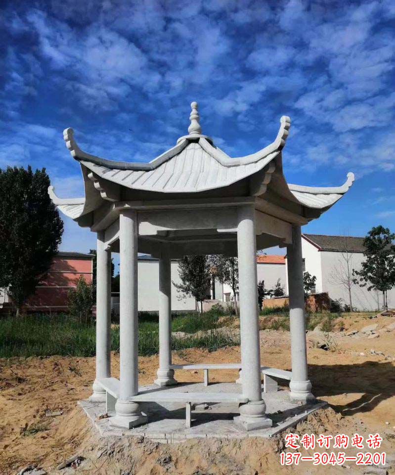 辽阳精美大理石凉亭雕塑