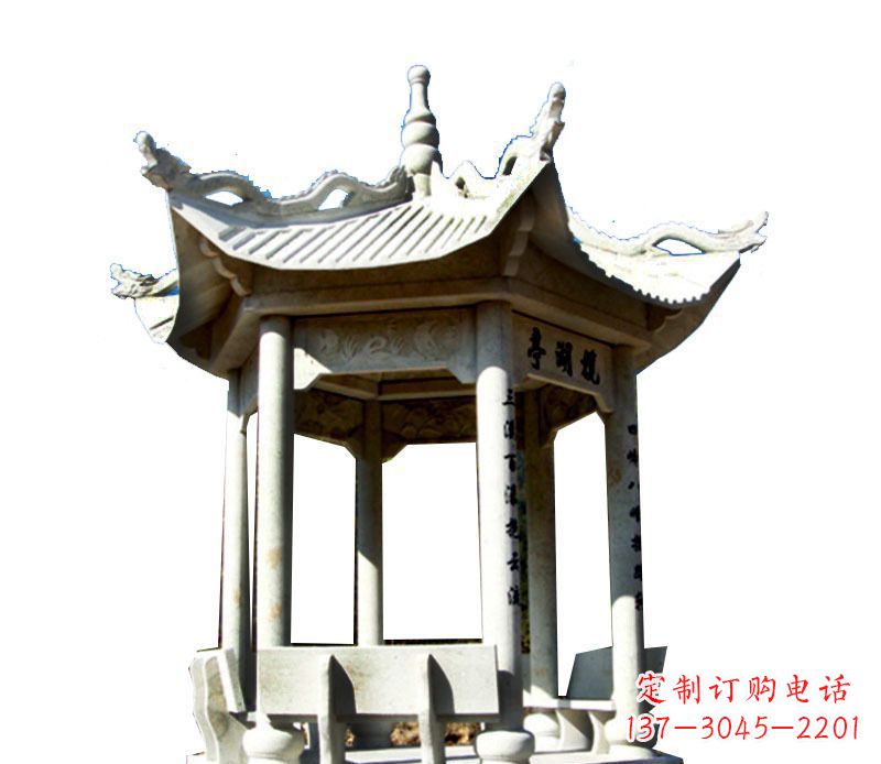 辽阳大理石凉亭石雕,历史韵味浓郁