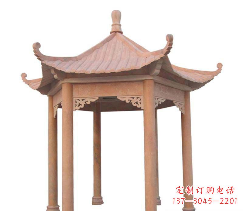 辽阳大理石六角凉亭雕塑