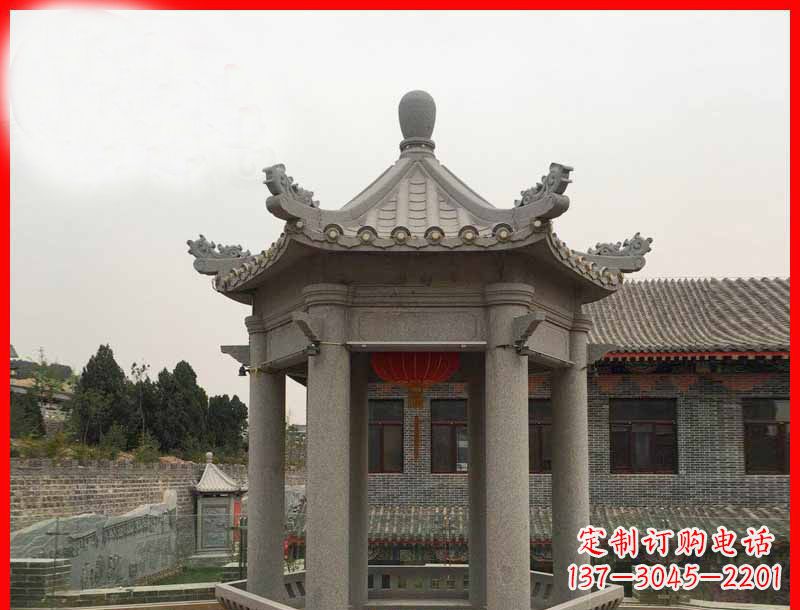 辽阳大理石六角凉亭石雕