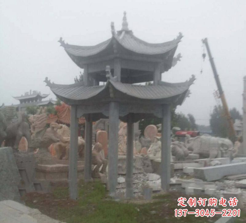 辽阳大理石六角凉亭石雕