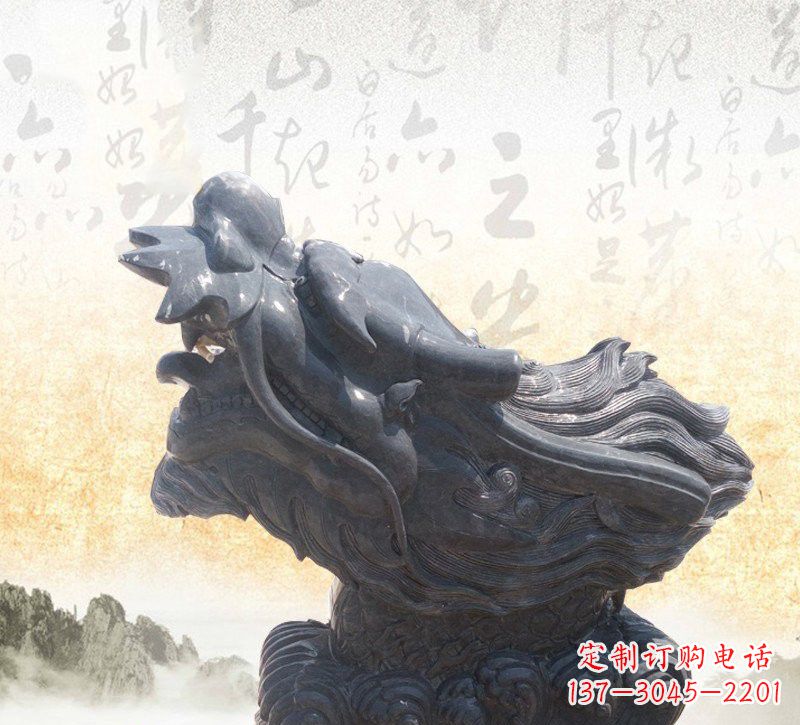 辽阳新潮大理石龙头雕塑