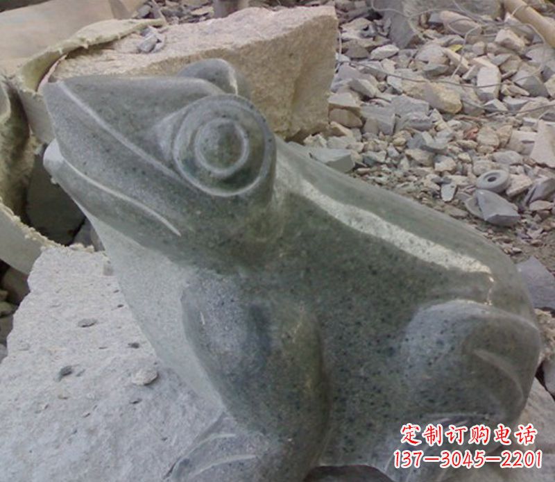 辽阳大理石青蛙石雕-质感细腻引人注目