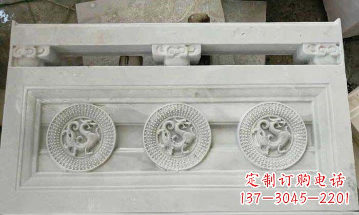 辽阳精美青龙石浮雕栏板雕塑