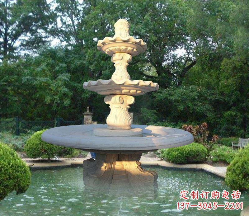 辽阳大理石三层喷泉雕塑