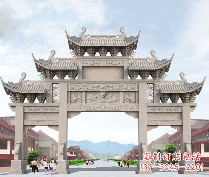 辽阳大理石牌坊石雕艺术品