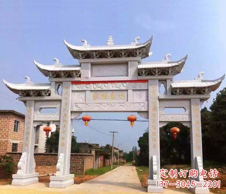 辽阳大理石牌坊石雕