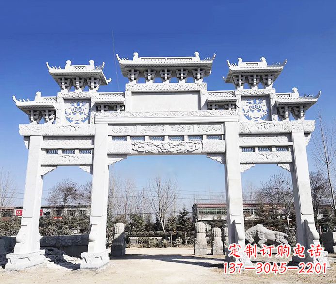 辽阳大理石牌坊石雕定制