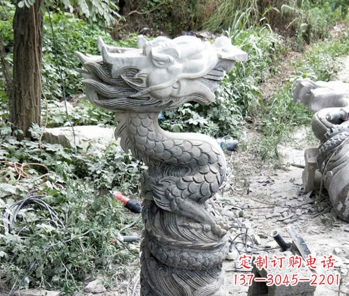 辽阳精美大理石生肖龙雕塑