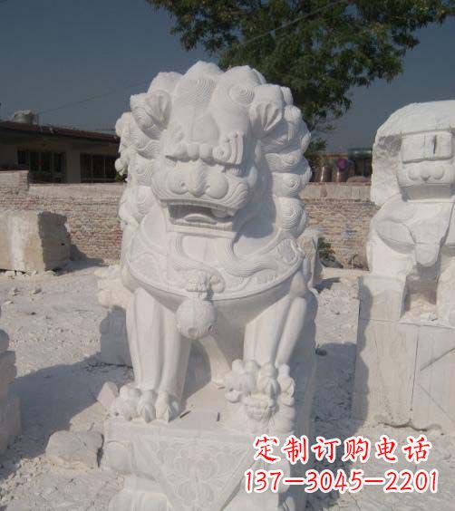 辽阳大理石狮子企业雕塑