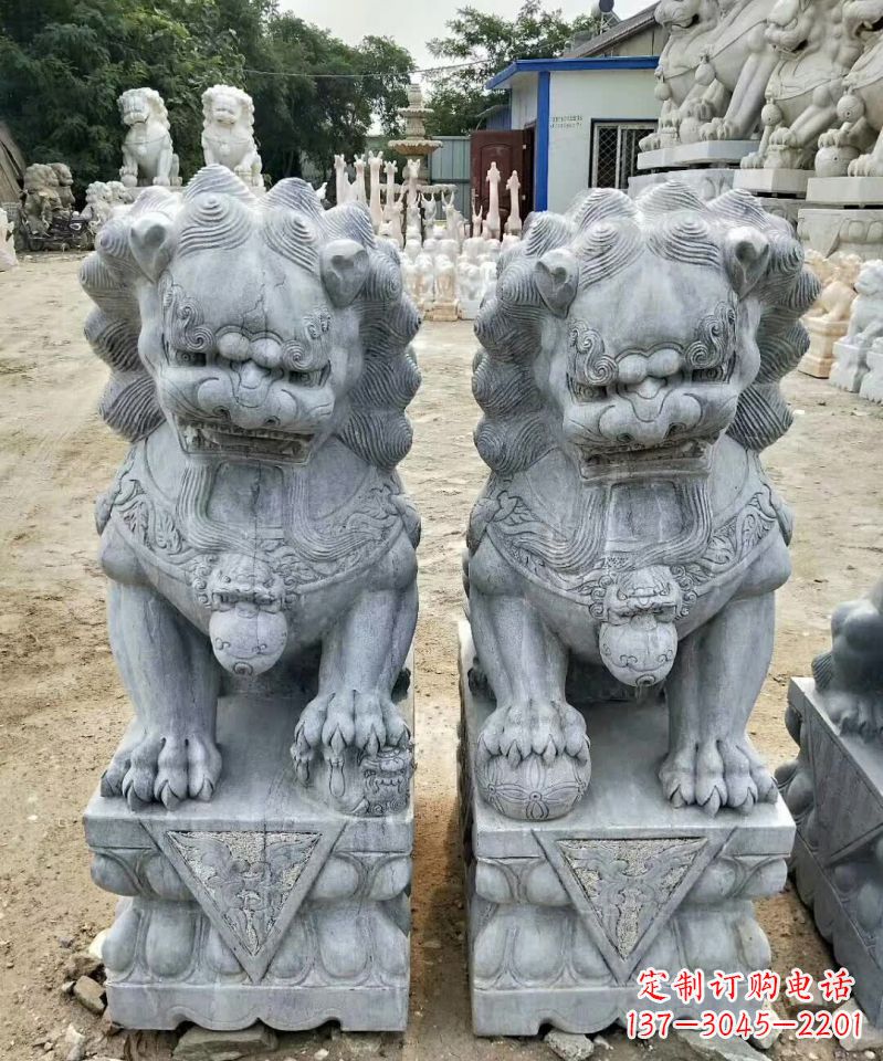 辽阳大理石狮子石雕塑
