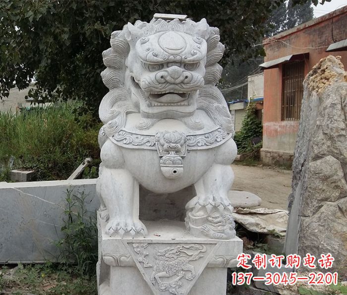 辽阳大理石狮子庭院景观石雕