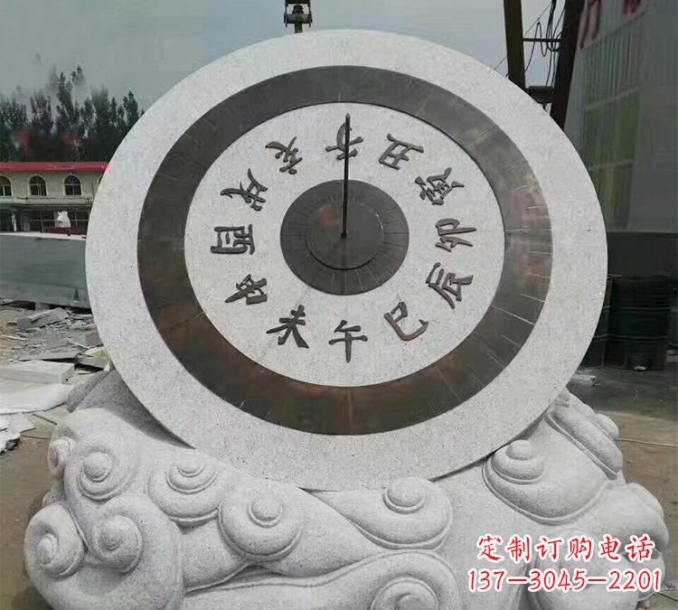 辽阳精美大理石十二时辰日晷雕塑