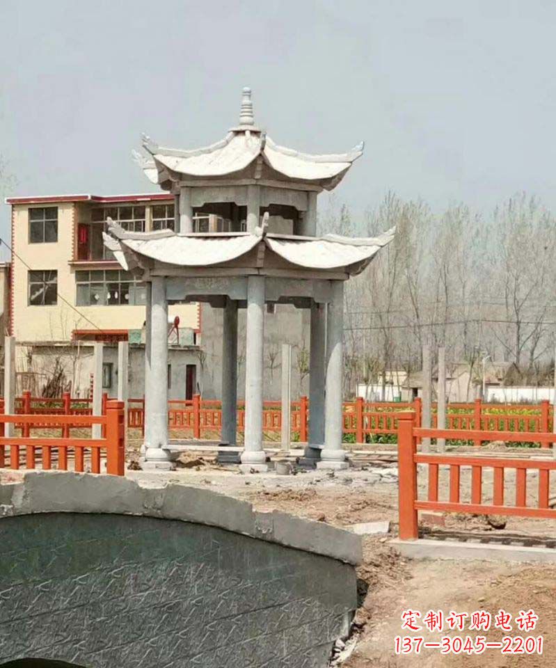辽阳大理石双层凉亭雕塑