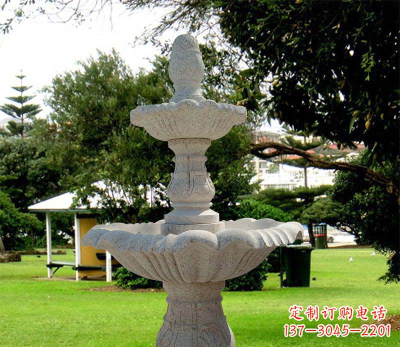 辽阳大理石双层喷泉雕塑,精美绝伦