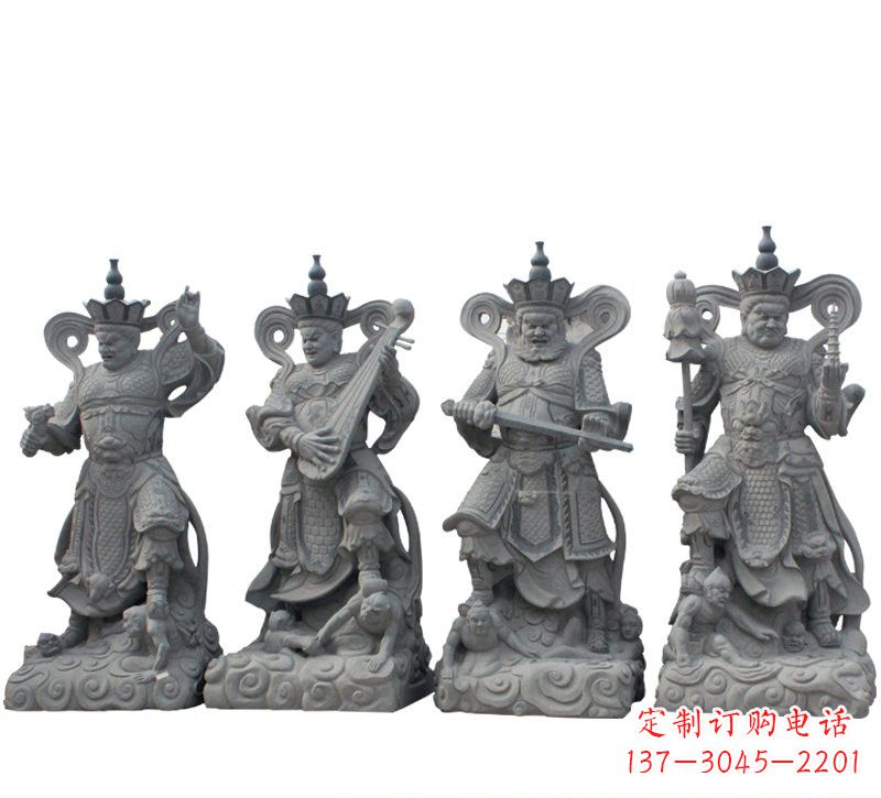 辽阳四大天王大理石雕塑