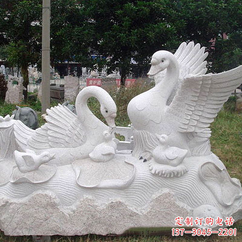 辽阳大理石天鹅精美雕塑