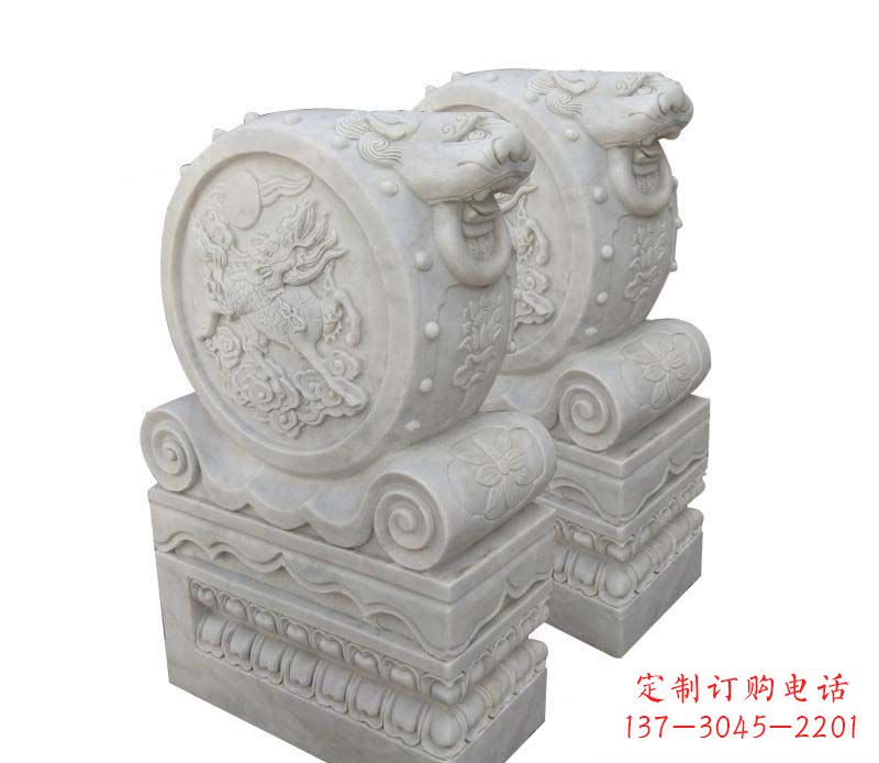 辽阳大理石狮子头门墩雕塑