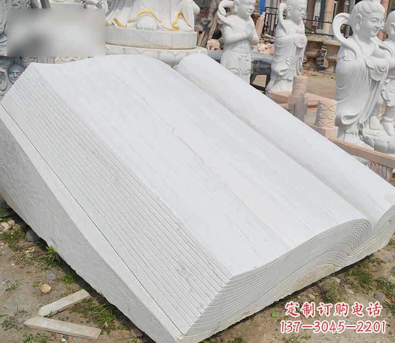 辽阳精美大理石书籍雕塑