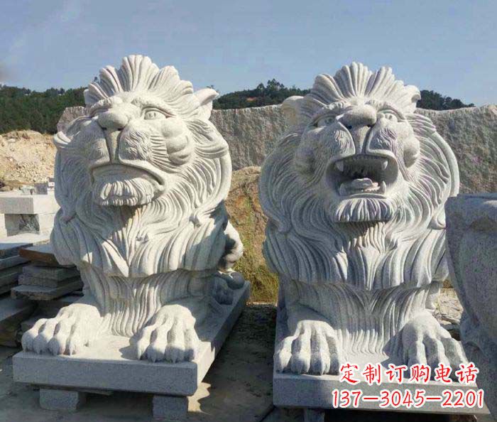 辽阳大理石西洋欧式石狮子雕塑