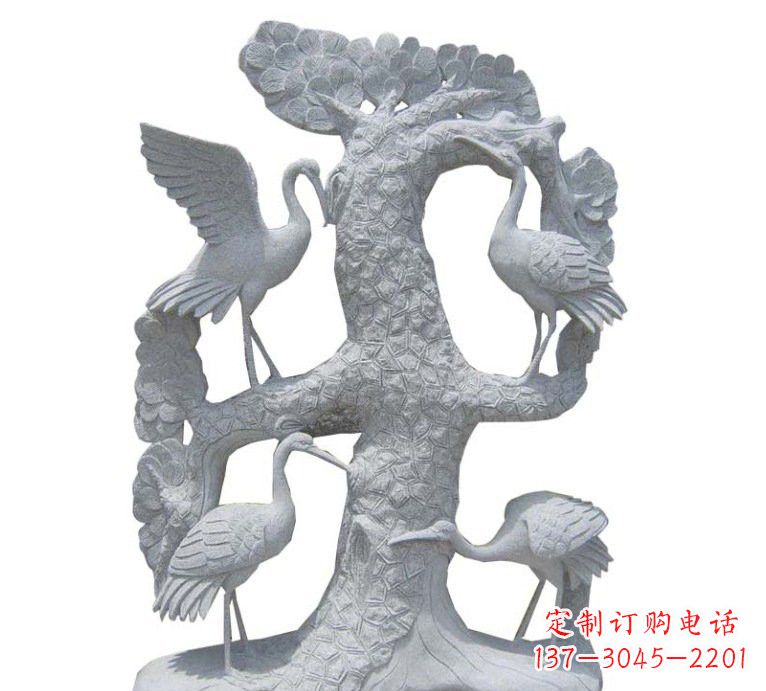 辽阳精美大理石松树雕塑