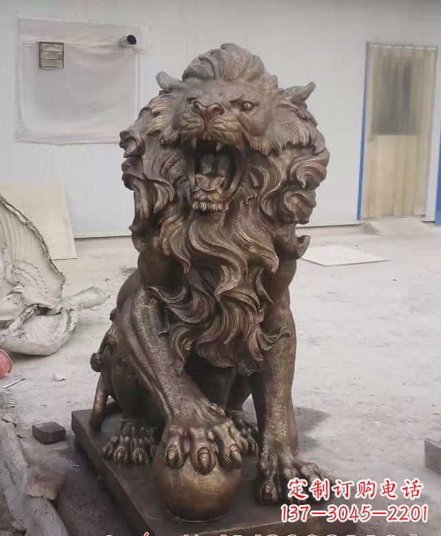 辽阳大理石狮子雕塑,演绎优雅狮子魅力