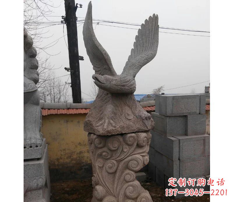 辽阳绚丽振翅的大理石雄鹰雕塑