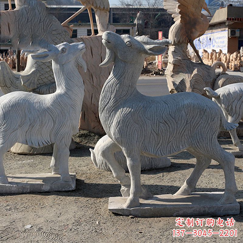 辽阳大理石精美羊雕塑