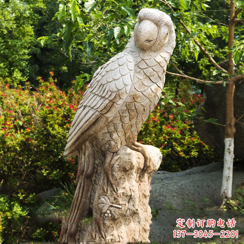 辽阳大理石鹦鹉雕塑,完美点缀生活空间