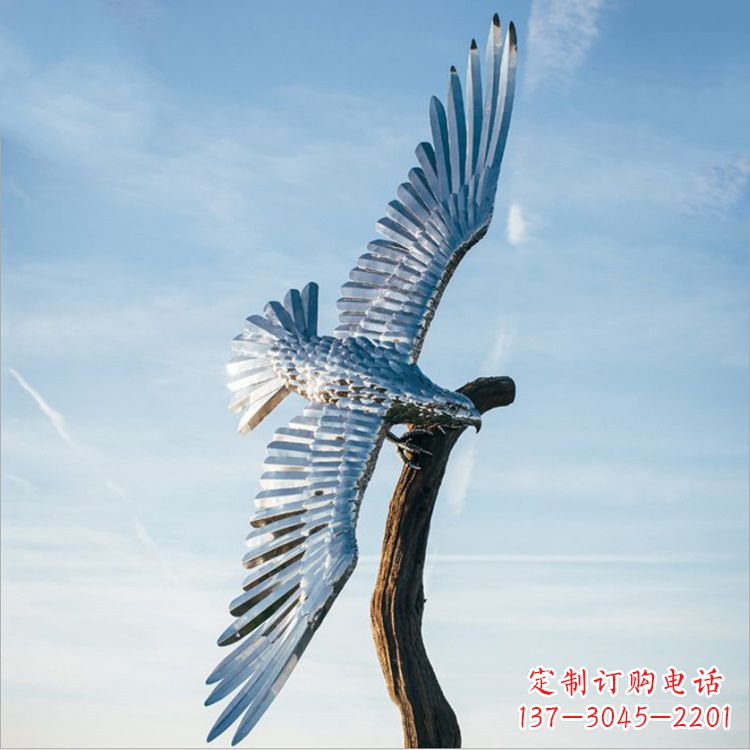 辽阳大鹏展翅老鹰不锈钢雕塑