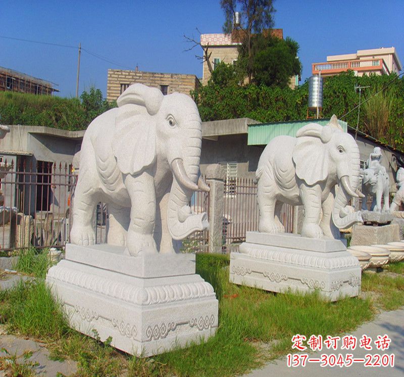 辽阳优雅宁静的大象雕塑