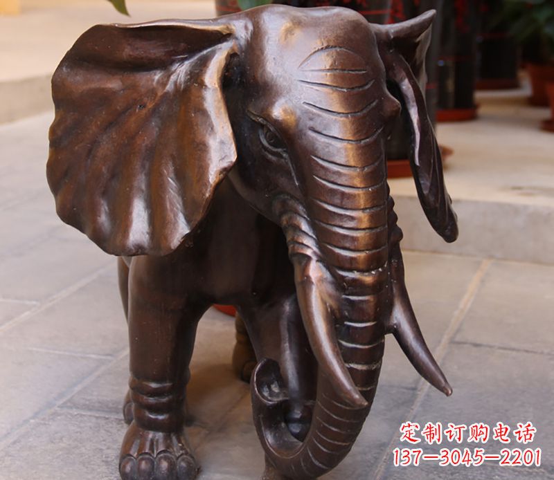 辽阳大象动物铜雕