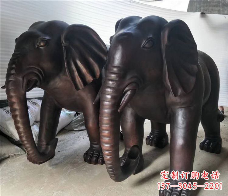 辽阳大象动物铜雕塑