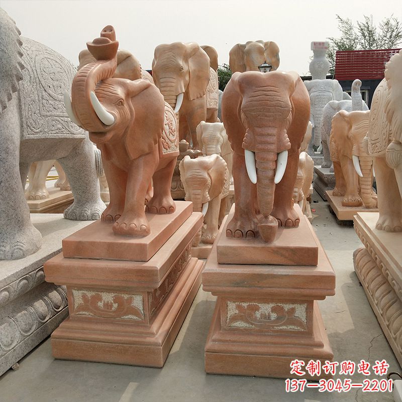 辽阳大象水缸石雕塑