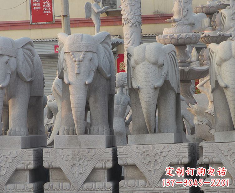 辽阳大象石柱雕塑