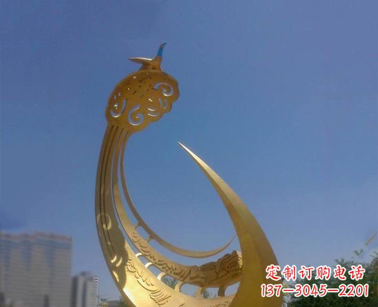 辽阳不锈钢创意凤凰雕塑