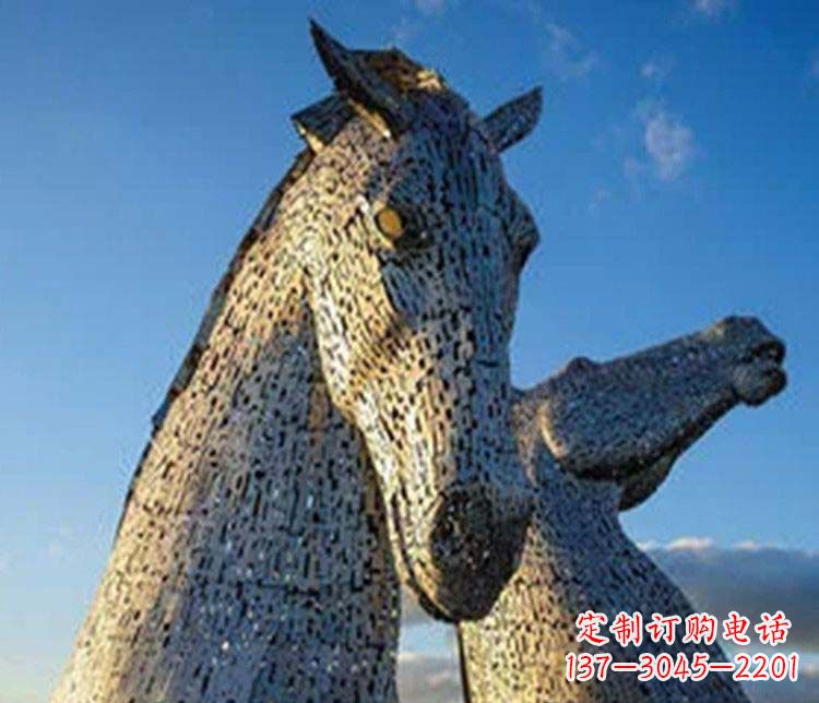辽阳大型不锈钢抽象马雕塑
