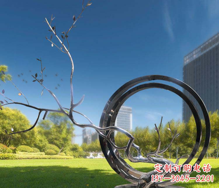 辽阳超大不锈钢环形景观雕塑